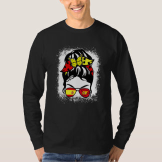 Spanien Flagga Patriotisk Spansk Stolthet Rufsigt  T Shirt