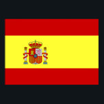 Spanien Flagga Poster<br><div class="desc">Spanien Flagga. Underbar kvalitet i Spanien Flagga. Vi har andra spanska presentprodukter,  spanska skjortor med både fram- och baktryck,  spanska mugg,  spanska kort och mycket mer för Spanien</div>