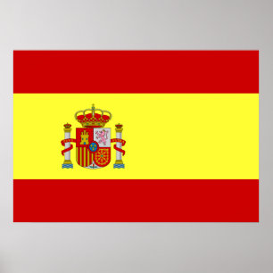 Spanien Flagga Poster