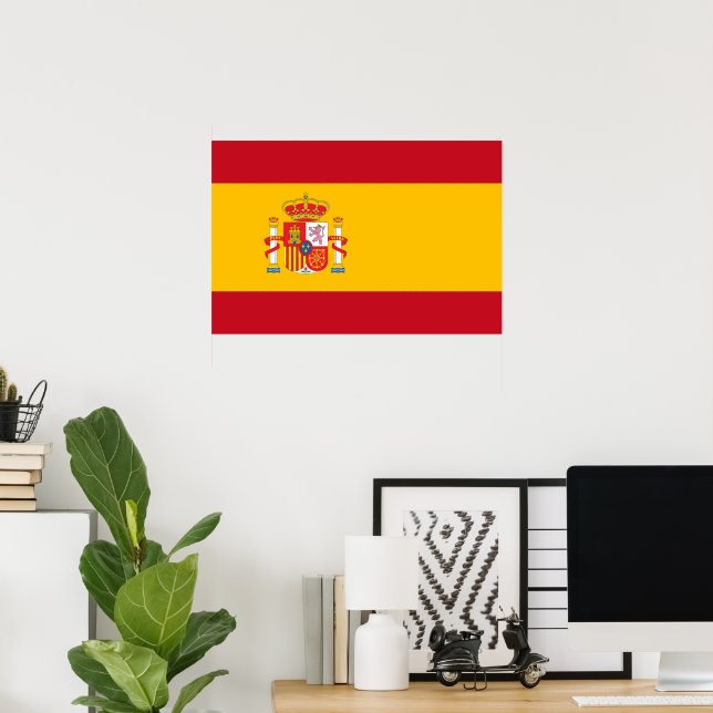 Spanien flagga poster (Hemmakontoret)