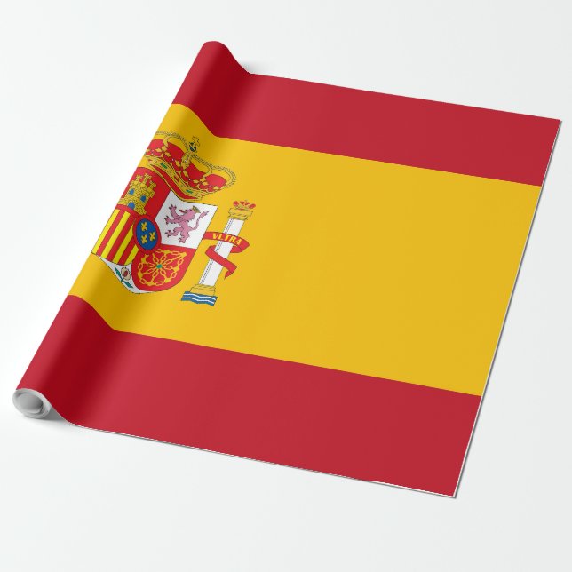 Spanien flagga presentpapper (Utrullad)