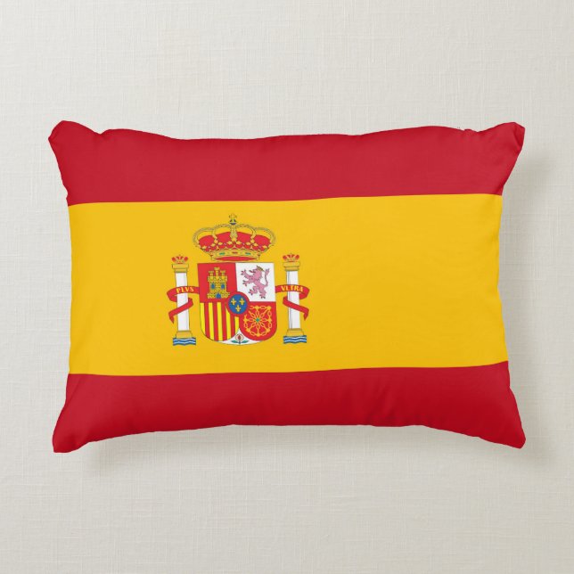 Spanien flagga prydnadskudde (Framsidan)