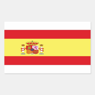 Spanien Flagga Rektangulärt Klistermärke