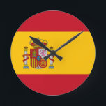 Spanien Flagga Rund Klocka<br><div class="desc">Spanien Flagga</div>