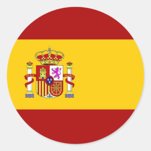 Spanien, flagga runt klistermärke