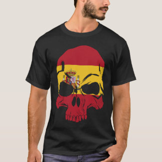 Spanien Flagga Skull Barcelona Espana Catalonia Sp T Shirt
