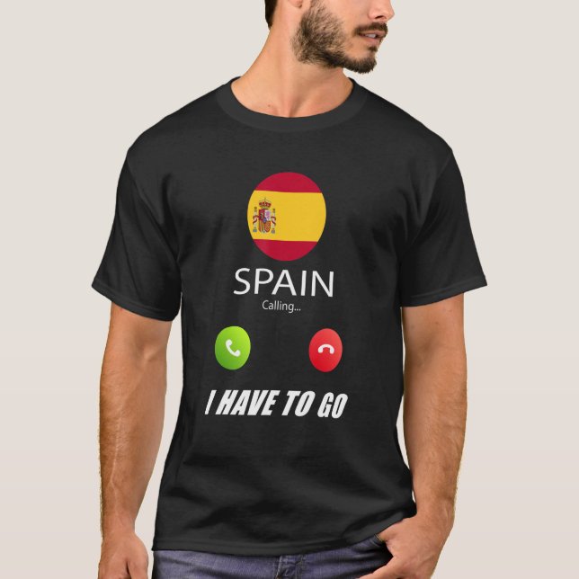 Spanien, Flagga Souvenir, Spanien begär T Shirt (Framsida)