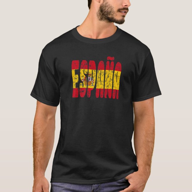 Spanien Flagga Spanien Resa Semester Spanien Stolt T Shirt (Framsida)