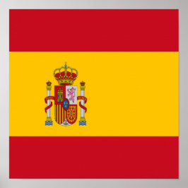 Spanien Flagga Spanska Land Pride Home Ethnicity Poster