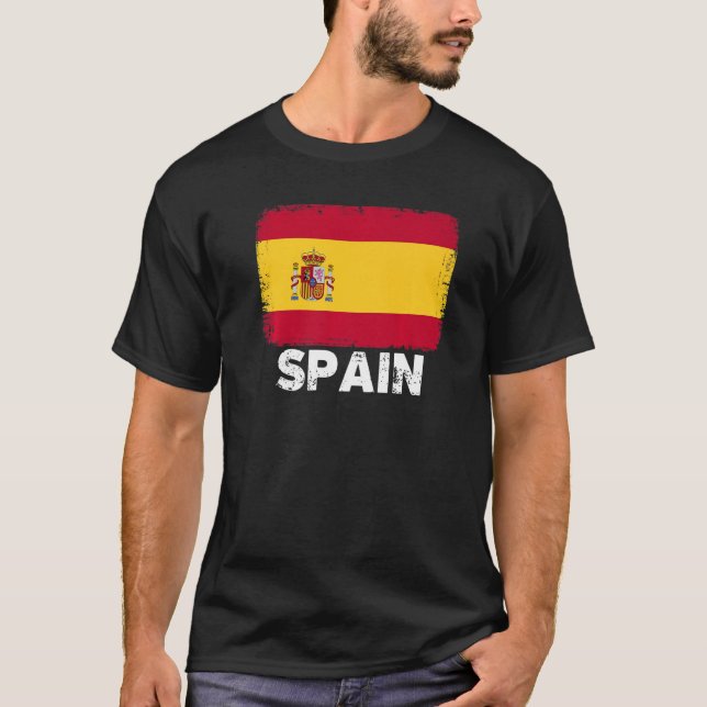 Spanien Flagga  Stöd spanska människor kvinnor män T Shirt (Framsida)