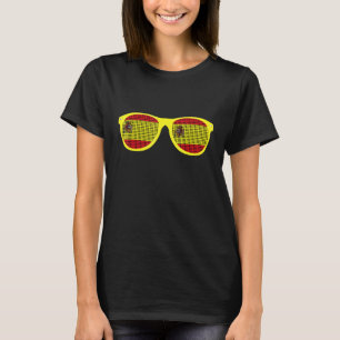 Spanien Flagga Sunglasses Graphic Funny Spain Stil T Shirt