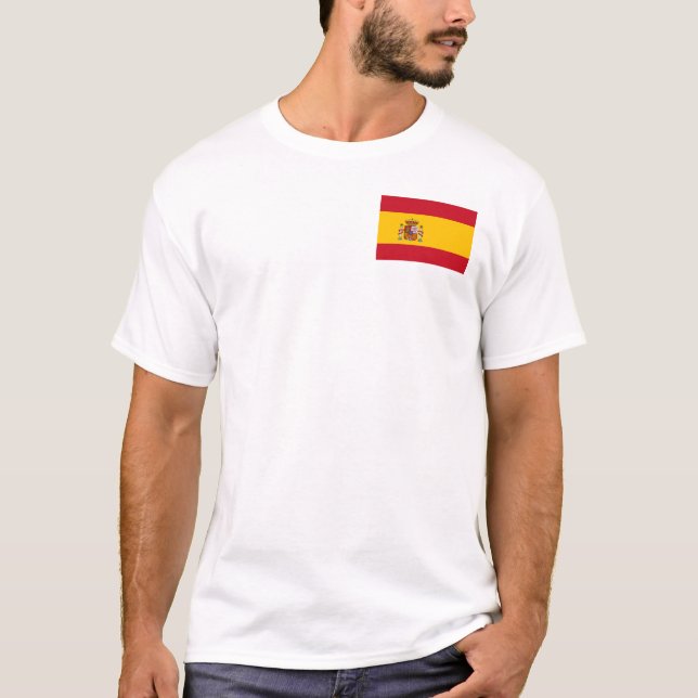 Spanien Flagga T Shirt (Framsida)