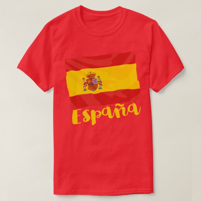 Spanien Flagga T-Shirt (Design framsida)