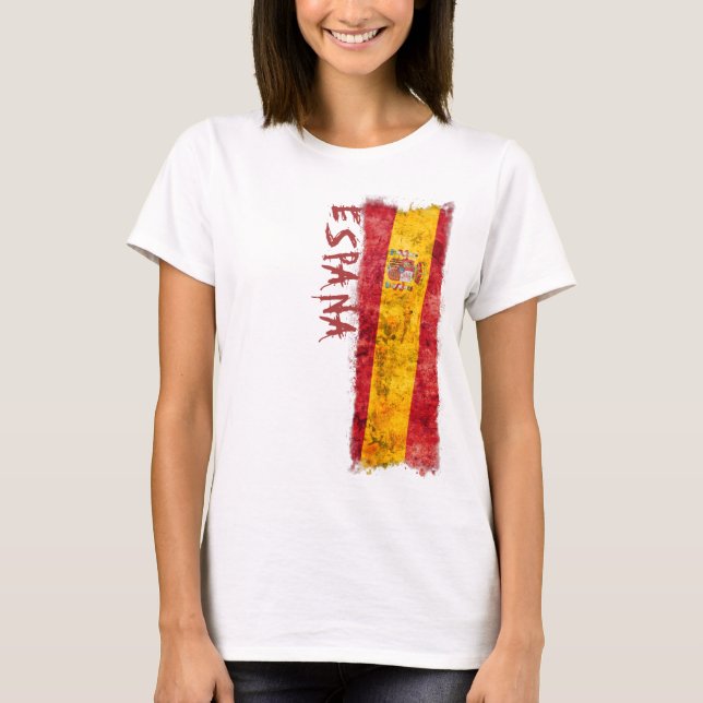 Spanien flagga t-shirt (Framsida)