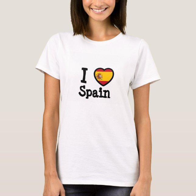 Spanien Flagga T Shirt (Framsida)