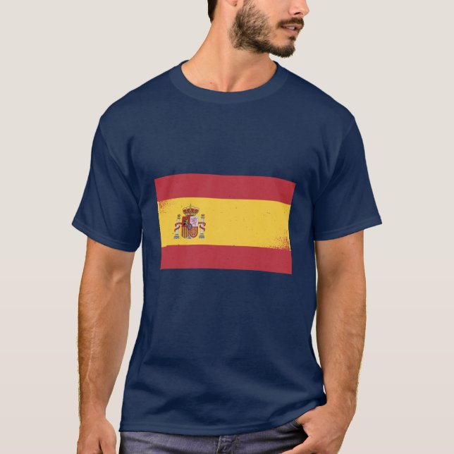 Spanien Flagga T Shirt (Framsida)