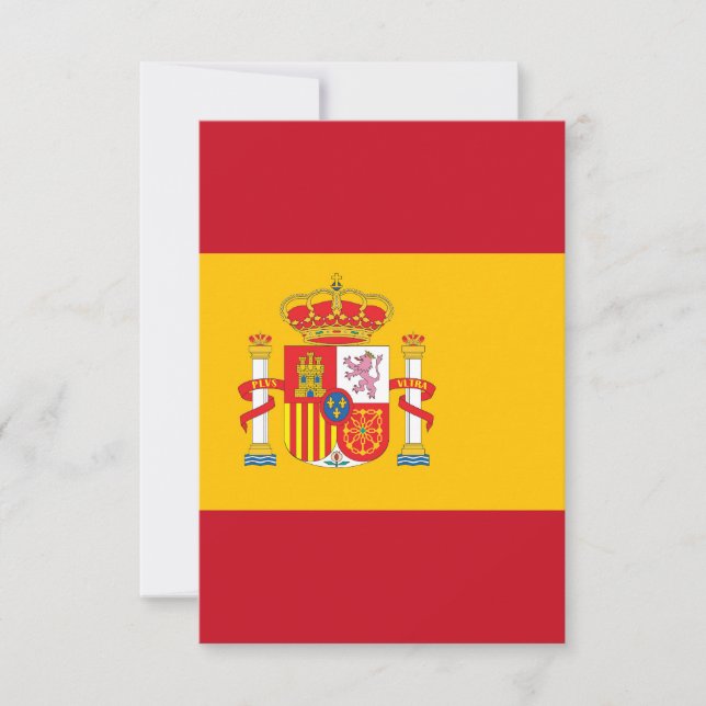 Spanien flagga tack kort (Framsida)