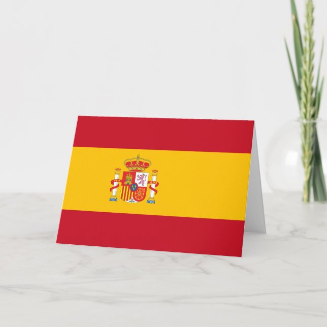 Spanien flagga tack kort (Framsida)