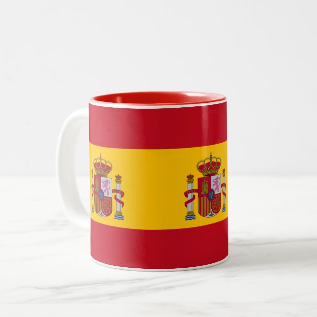 Spanien Flagga Två-Tonad Mugg (Framsida vänster)