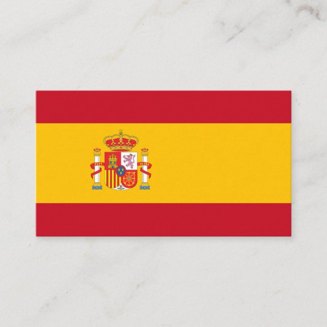 Spanien flagga visitkort (Framsida)