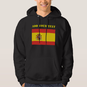 Spanien Flagga Vm 2022 Fotbollsskåp Hoodie