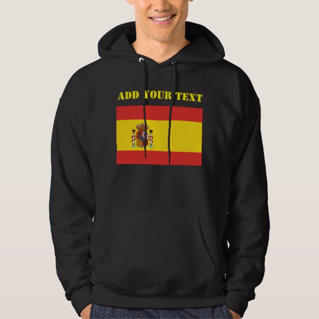 Spanien Flagga Vm 2022 Fotbollsskåp Hoodie (Framsida)