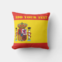 Spanien Flagga Vm 2022 Fotbollsskåp Kudde