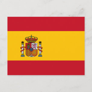 Spanien flagga vykort