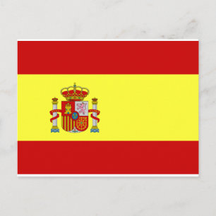 Spanien Flagga Vykort