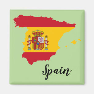Spanien flaggakarta magnet
