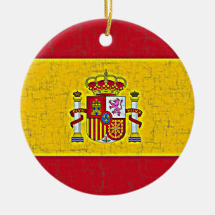 SPANIEN FLAGGAprydnad Julgransprydnad Keramik