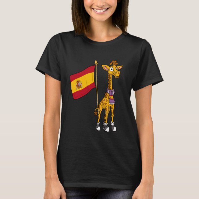 Spanien Fläkt Spanien Giraffe T Shirt (Framsida)
