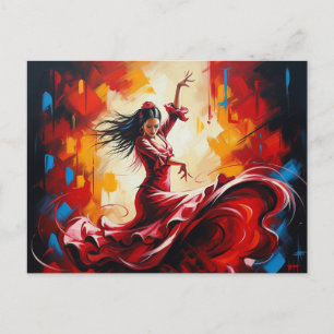 Spanien Flamenco Dancer Colorful Vykort