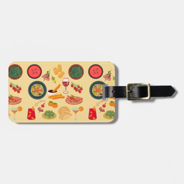 Spanien Food Bagagebricka (Horisontell Framsida)