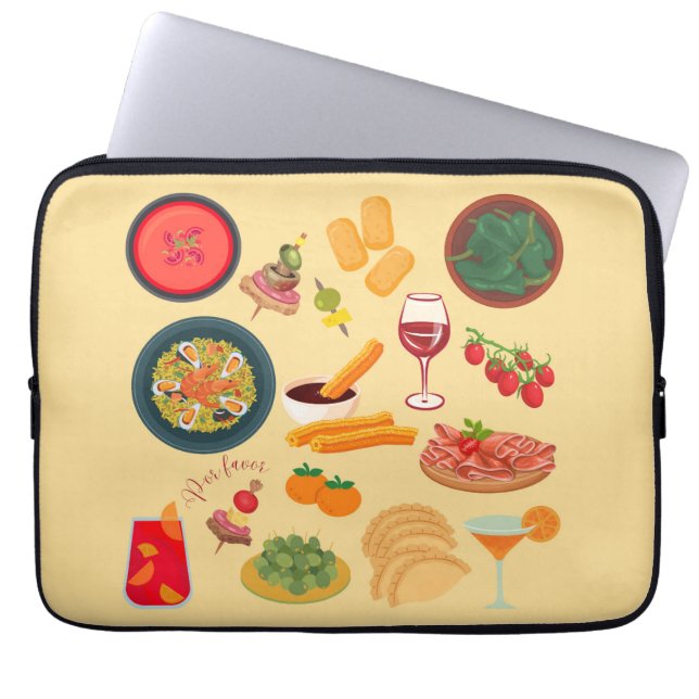 Spanien Food Laptop Fodral (Framsidan)