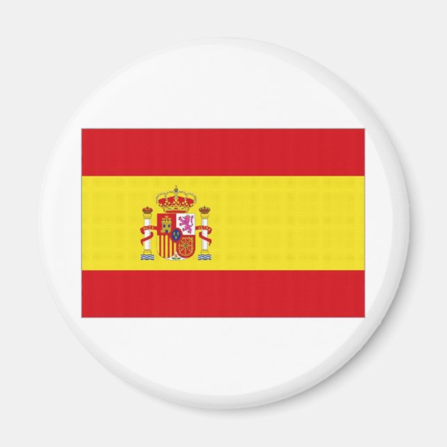 Spanien - förenklad nationell Flagga Magnet (Framsidan)
