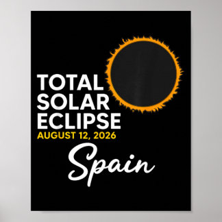 Spanien Förmörkelse Solär Händelse 12 Augusti 2026 Poster