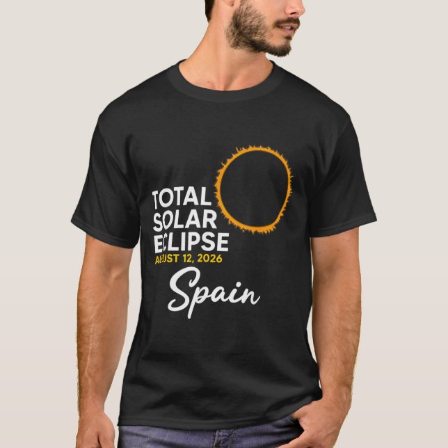Spanien Förmörkelse Solhändelse 12 augusti 2026 To T Shirt (Framsida)