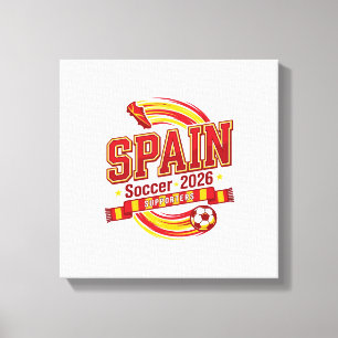 Spanien Fotboll 2026 Fotboll Fet Land Typografi F Canvastryck