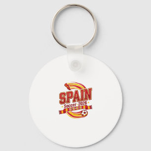 Spanien Fotboll 2026 Fotboll Fet Land Typografi F Nyckelring