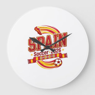 Spanien Fotboll 2026 Fotboll Fet Land Typografi F Stor Klocka
