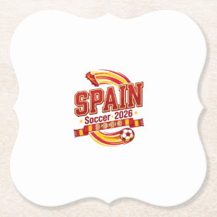 Spanien Fotboll 2026 Fotboll Fet Land Typografi F Underlägg Papper