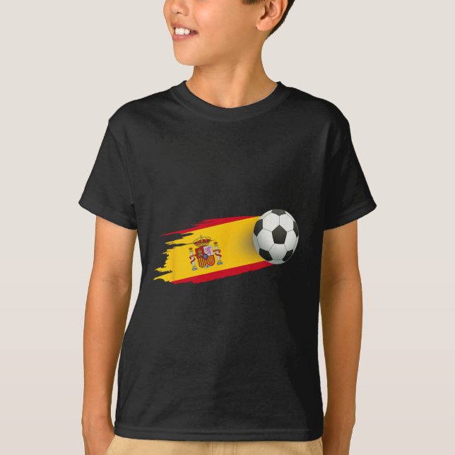 Spanien Fotboll Byll Spanien Flagga Tröja - Spansk (Framsida)