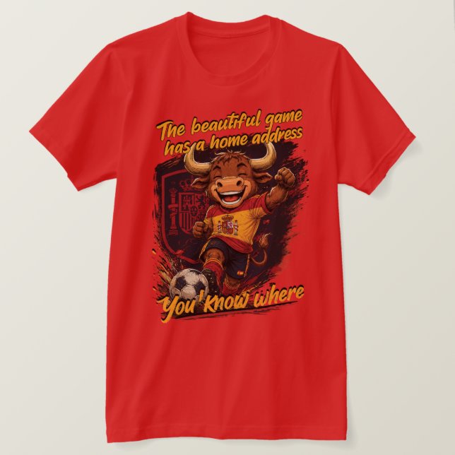 Spanien Fotboll Fan T-Shirt Vackra Spelet Hemma Tr (Design framsida)