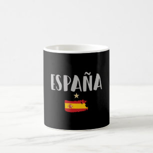 Spanien Fotboll Fan Tröja Flagga Kaffemugg