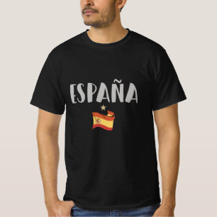 Spanien Fotboll Fantröja Flagga T Shirt