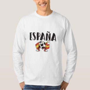 Spanien Fotboll Fantröja Flagga T Shirt