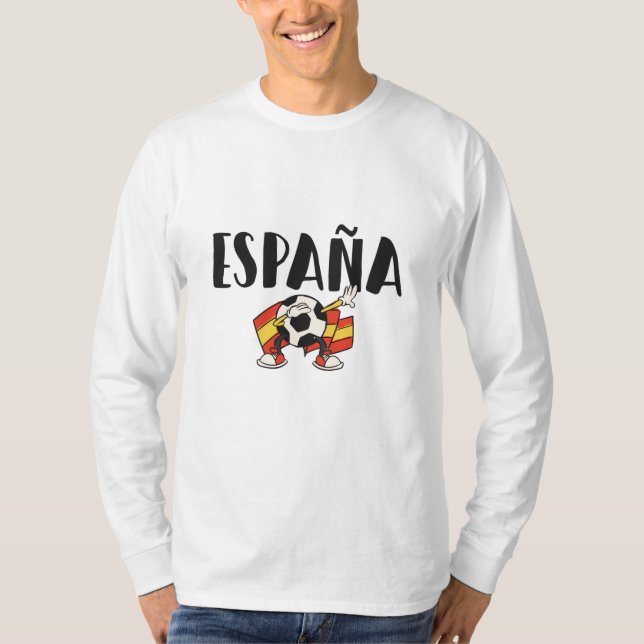 Spanien Fotboll Fantröja Flagga T Shirt (Framsida)