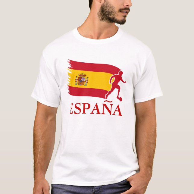 Spanien - Fotboll, Flagga Tee Shirt (Framsida)