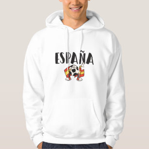 Spanien Fotboll Fläkt Shirt Flagga Hoodie